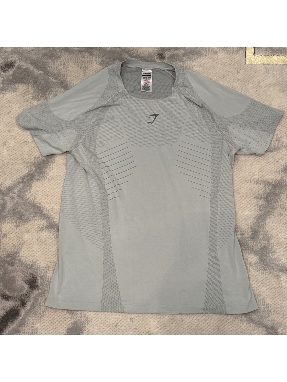 Gymshark Men's Light Gray Performance T-Shirt Size L